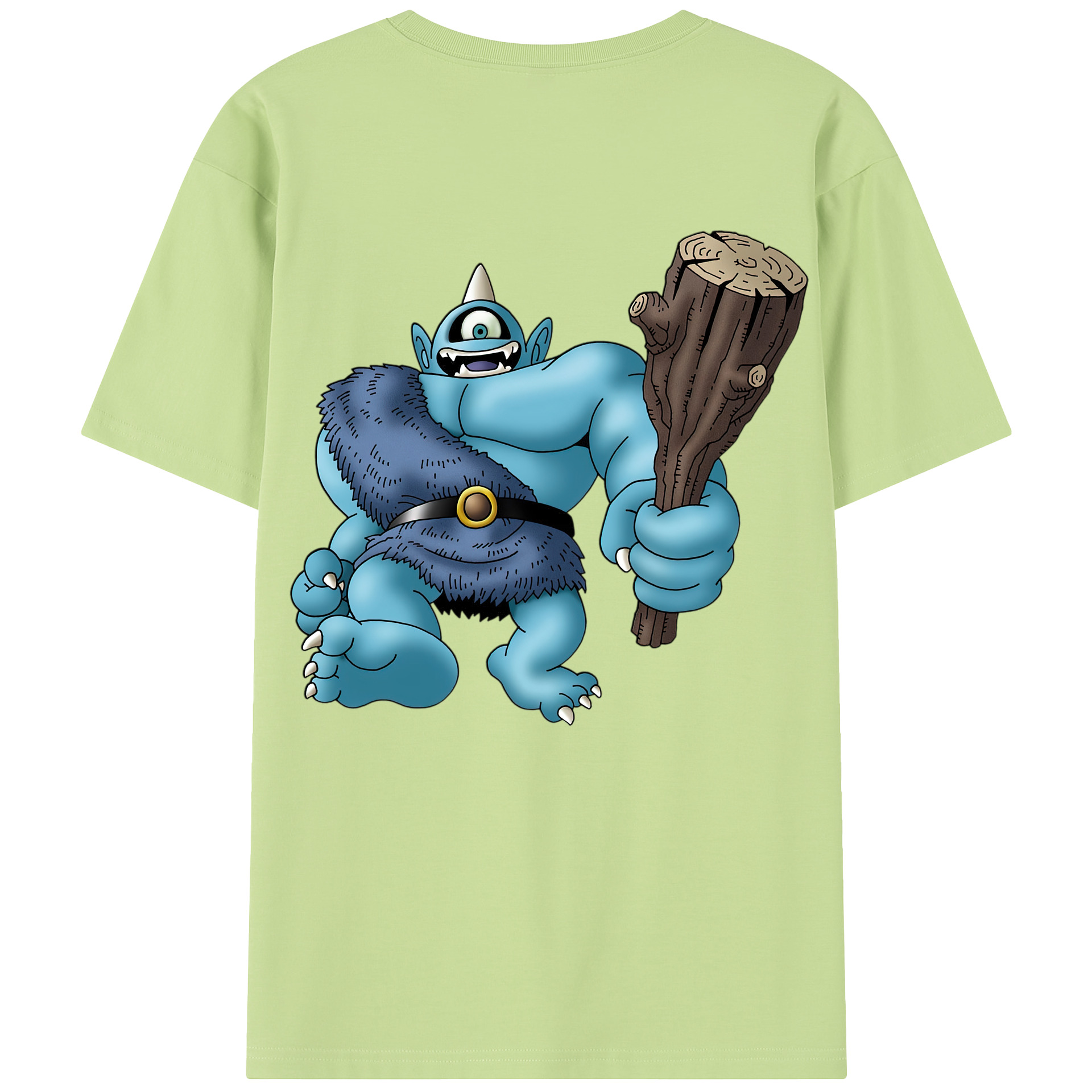 （画像用） ドラゴンクエスト Doragon Kuesuto Dragon Quest 綿100％半袖Tシャツ（背面プリント）